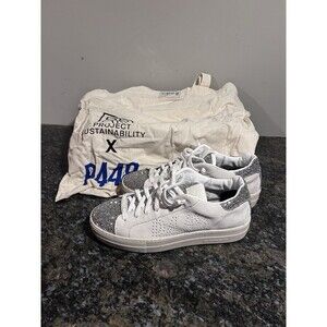 P448 S24THEA Woman Sz 42 EU (USA 11-11.5) Project Sustainability Leather Glitter